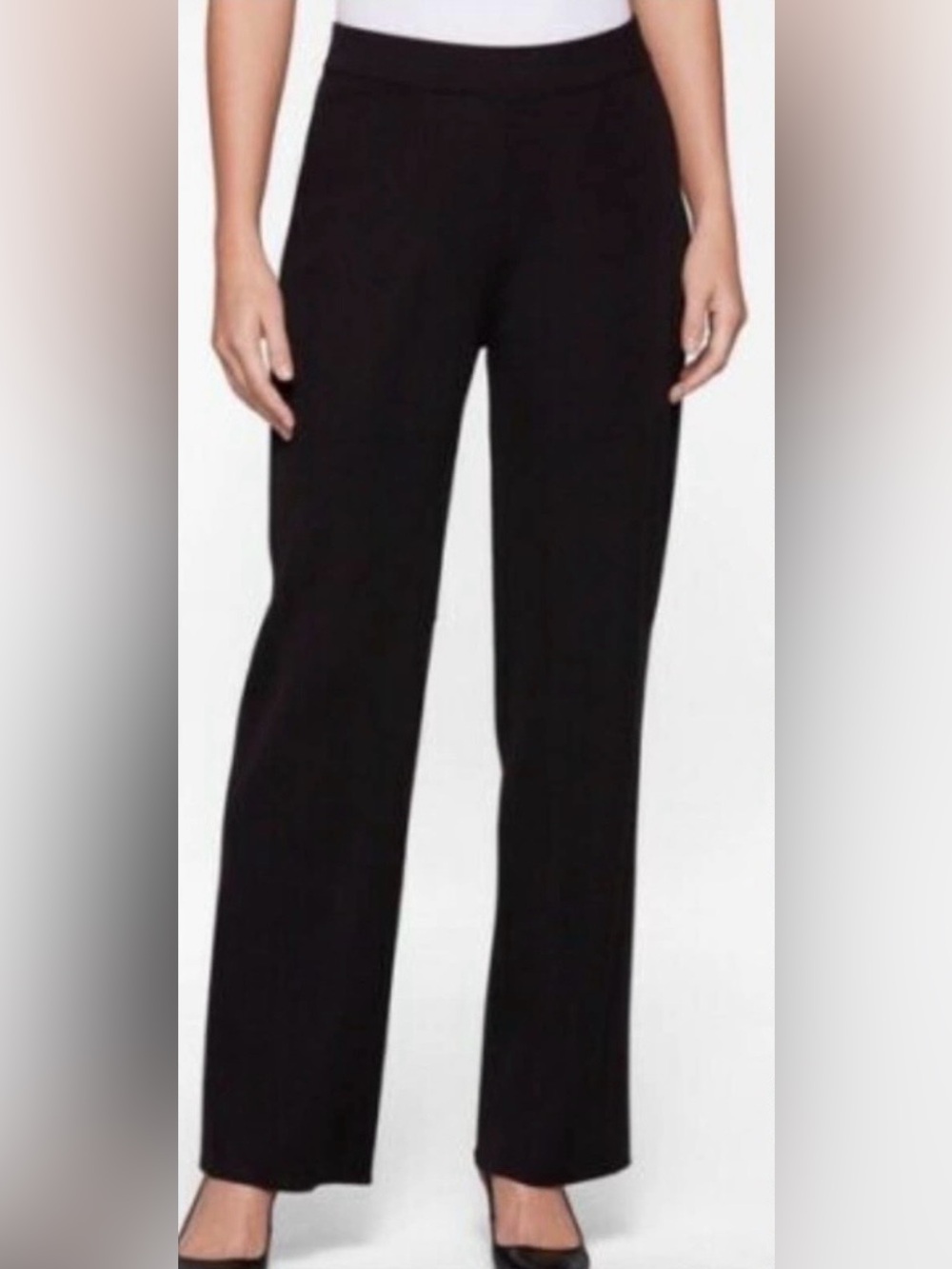Exclusively Misook Women’s Black Pull-On Pants Size Large